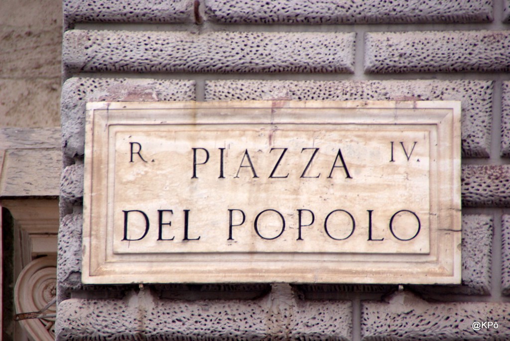 Oublié et de fait confiné à Rome, piazza del popolo! mais en bonne compagnie (un type complètement cinglé)&nbsp;!
